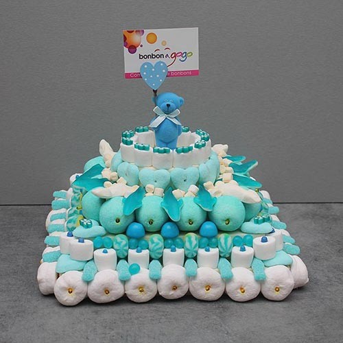 Acheter Gateau De Bonbons Blue Teddy Bonbon A Gogo Com