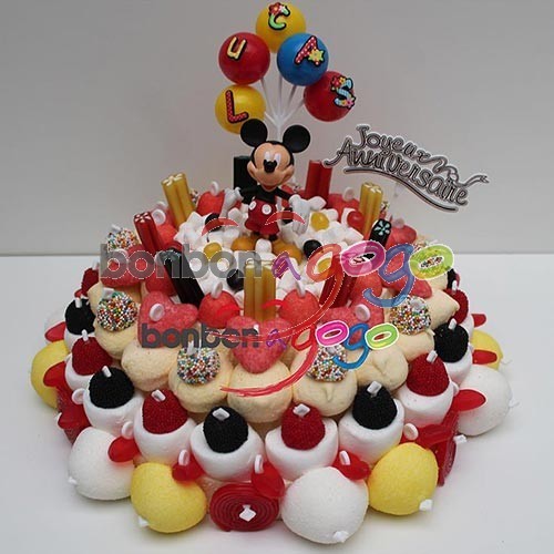 Acheter Gateau Anniversaire De Bonbons Mickey Party Bonbon A Gogo Com